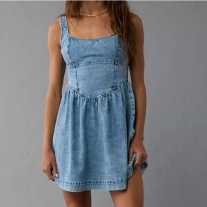 American Eagle Denim Corset Dress